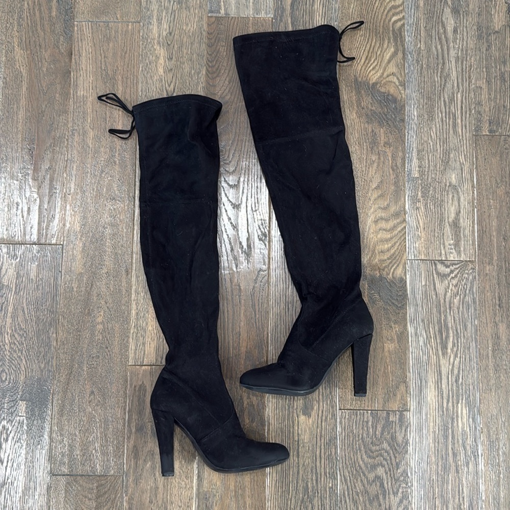 BLACK Steve Madden Gorgeous Boots size 9 - Picture 3 of 6